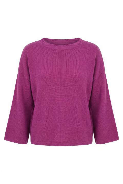 Maglia girocollo manica 3/4 ciclamino - Autunno - Inverno 2027 | Brend