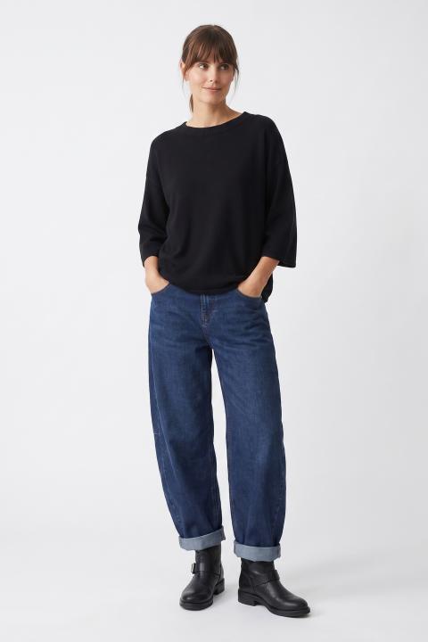 Maglia girocollo manica 3/4 nero - Autunno - Inverno 2027 | Brend