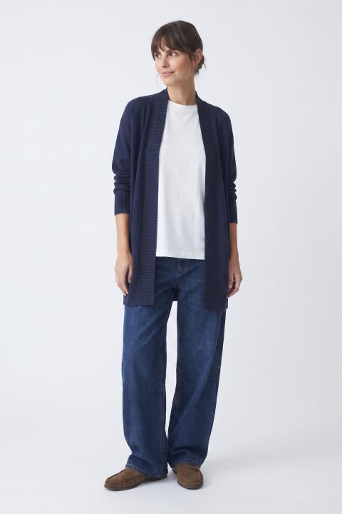 Cardigan lungo aperto blu - Autunno - Inverno 2027 | Brend
