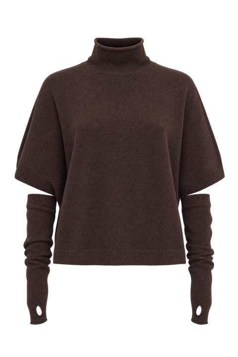 Maglia kimono manicotti cioccolato fondente - Autunno - Inverno 2027 | Brend
