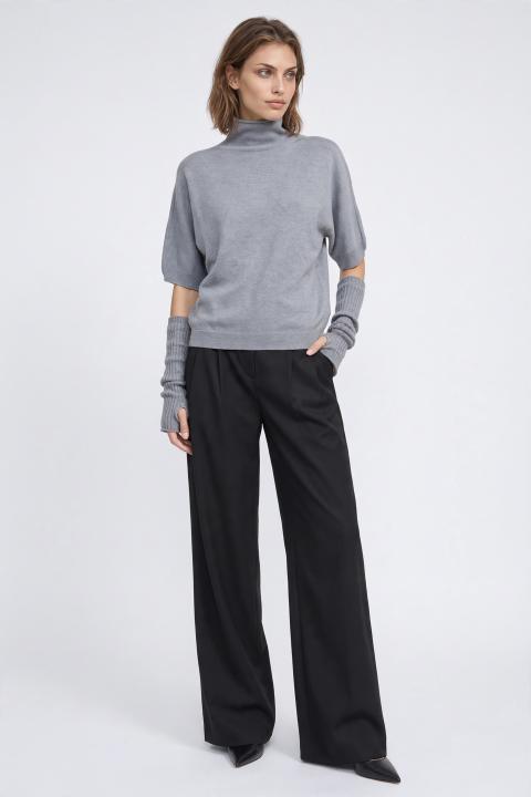 Maglia kimono manicotti grigio chiaro - Autunno - Inverno 2027 | Brend