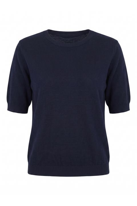 Maglia girocollo mezza manica blu - Autunno - Inverno 2027 | Brend
