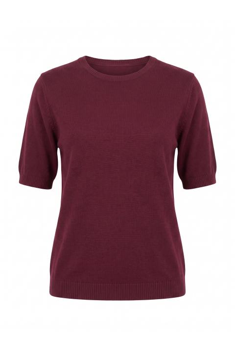 Maglia girocollo mezza manica burgundy - Autunno - Inverno 2027 | Brend