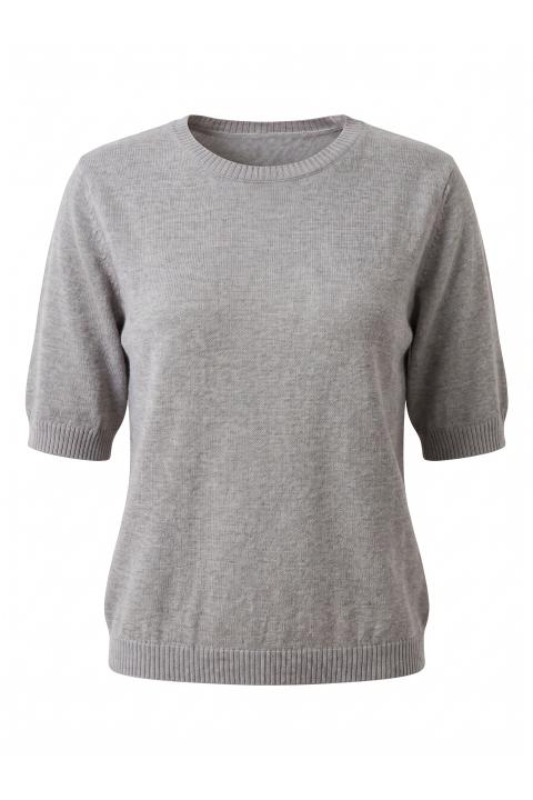 Maglia girocollo mezza manica grigio-perla - Autunno - Inverno 2027 | Brend