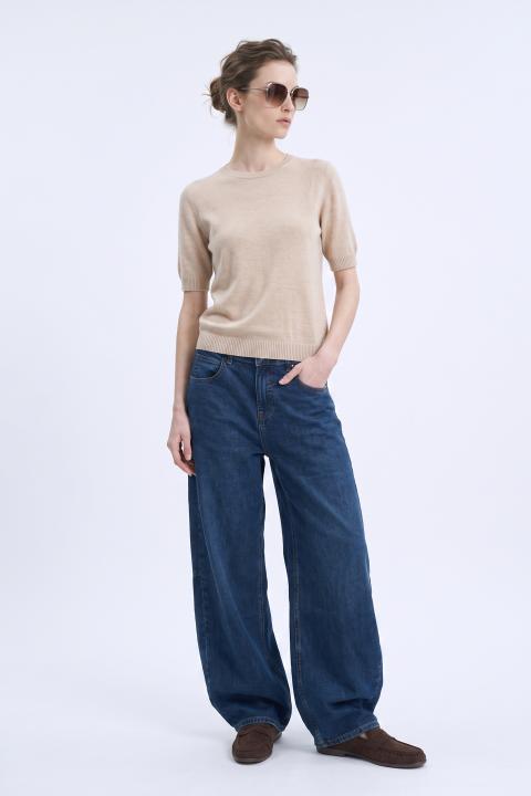 Maglia girocollo mezza manica naturale - Autunno - Inverno 2027 | Brend