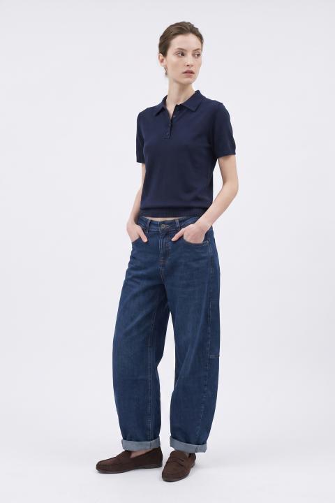 Maglia polo mezza manica blu - Autunno - Inverno 2027 | Brend