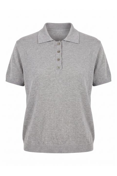 Maglia polo mezza manica grigio-perla - Autunno - Inverno 2027 | Brend