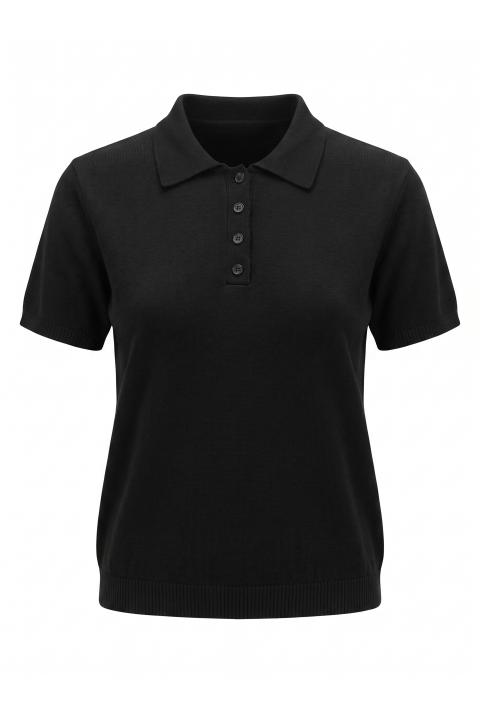 Maglia polo mezza manica nero - Autunno - Inverno 2027 | Brend