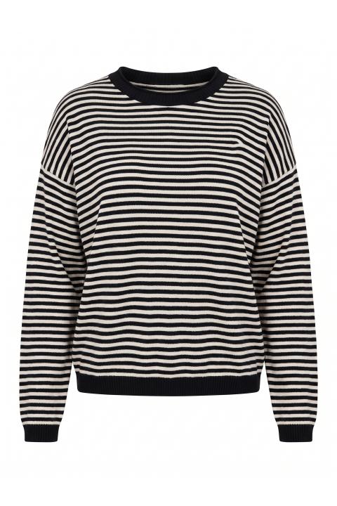 Maglia girocollo righe nero - Autunno - Inverno 2027 | Brend