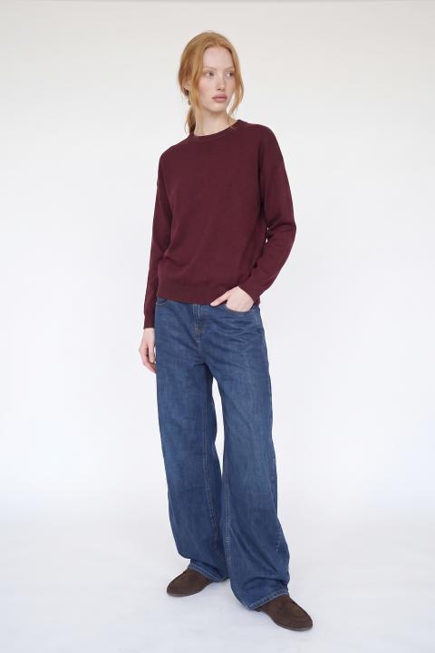Maglia girocollo manica lunga burgundy - Autunno - Inverno 2027 | Brend