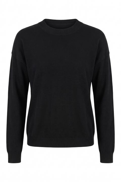 Maglia girocollo manica lunga nero - Autunno - Inverno 2027 | Brend