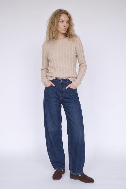 Maglia girocollo treccia naturale - Autunno - Inverno 2027 | Brend