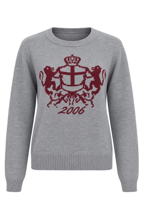 Maglia stemma 2006 grigio/bordeaux - Autunno - Inverno 2027 | Brend