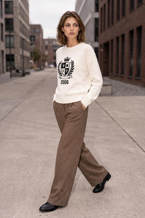 Maglia stemma 2006 panna/moro - Autunno - Inverno 2027 | Brend