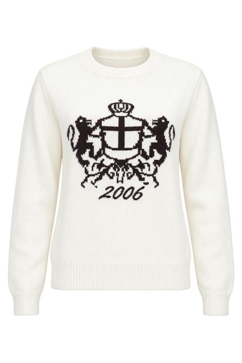 Maglia stemma 2006 panna/moro - Autunno - Inverno 2027 | Brend