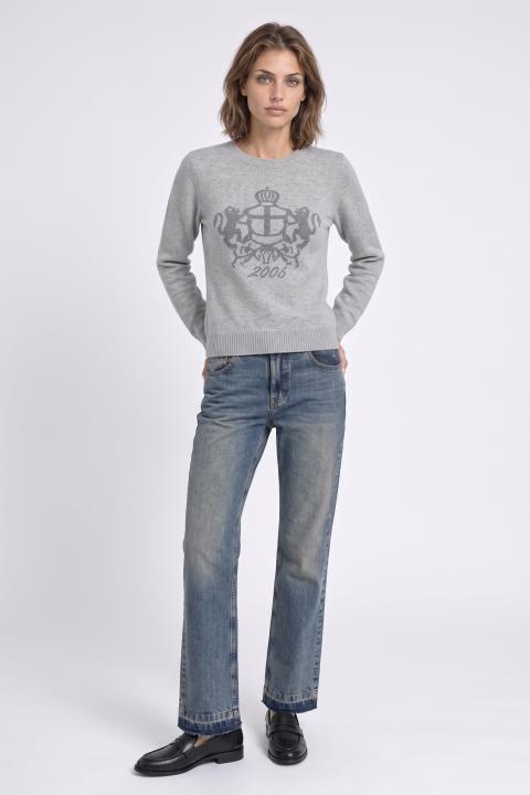 Maglia stemma 2006 perla/grigio - Autunno - Inverno 2027 | Brend