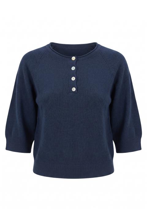 Maglia polo bottoni blu - Autunno - Inverno 2027 | Brend