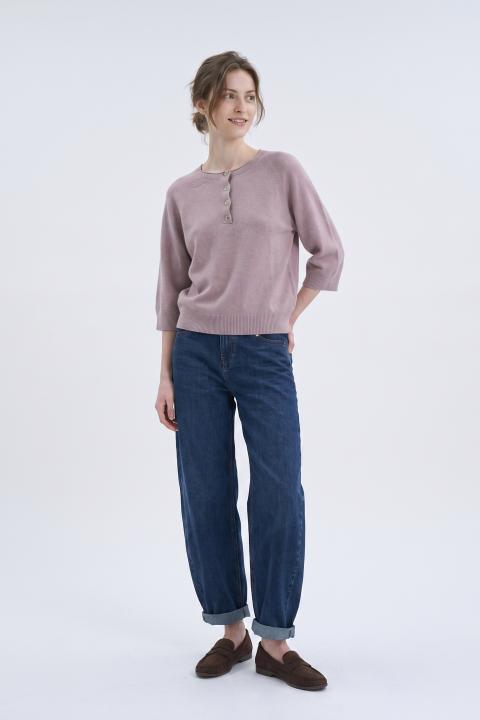 Maglia polo bottoni malva - Autunno - Inverno 2027 | Brend