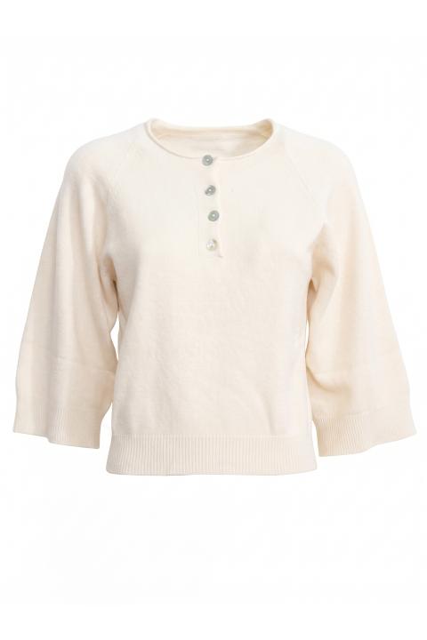 Maglia polo bottoni panna - Autunno - Inverno 2027 | Brend