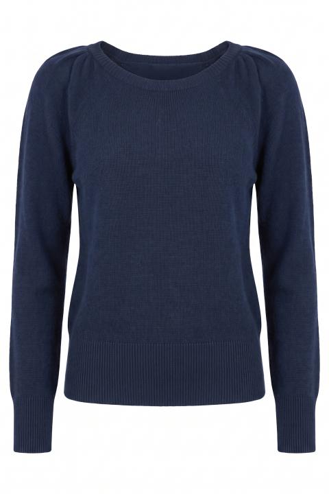 Maglia barca manica arricciata blu - Autunno - Inverno 2027 | Brend