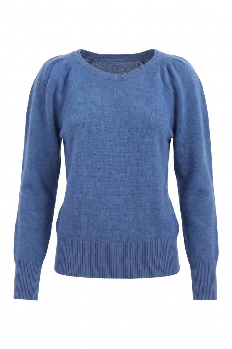 Maglia barca manica arricciata denim - Autunno - Inverno 2027 | Brend