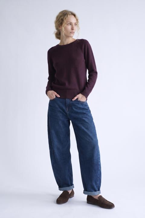 Maglia barca manica arricciata melanzana - Autunno - Inverno 2027 | Brend