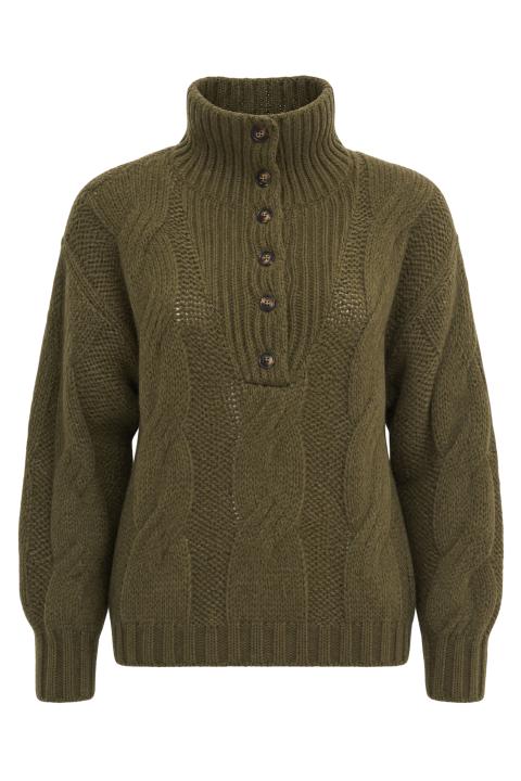 Maglia collo imbuto treccia militare - Autunno - Inverno 2027 | Brend