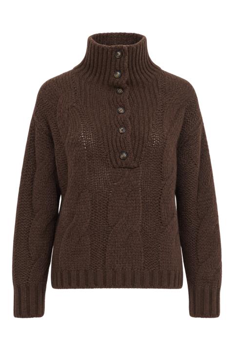 Maglia collo imbuto treccia moro - Autunno - Inverno 2027 | Brend
