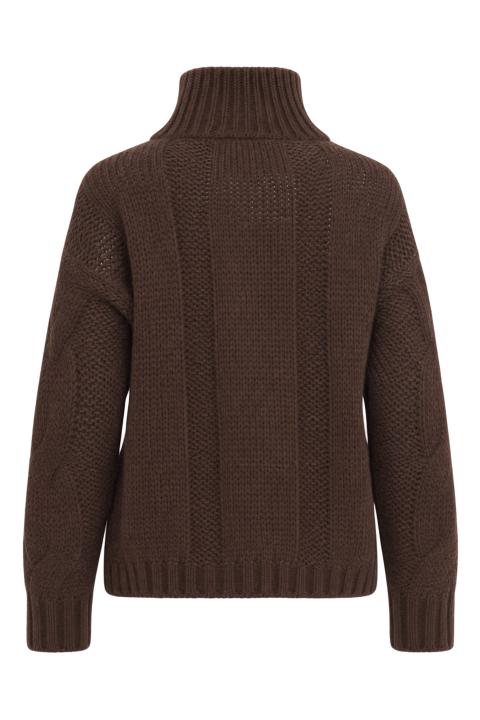 Maglia collo imbuto treccia moro - Autunno - Inverno 2027 | Brend