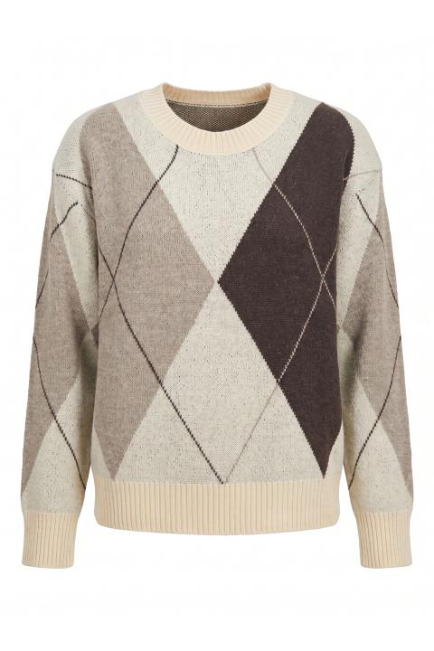 Maglia maxi rombi panna - Autunno - Inverno 2027 | Brend