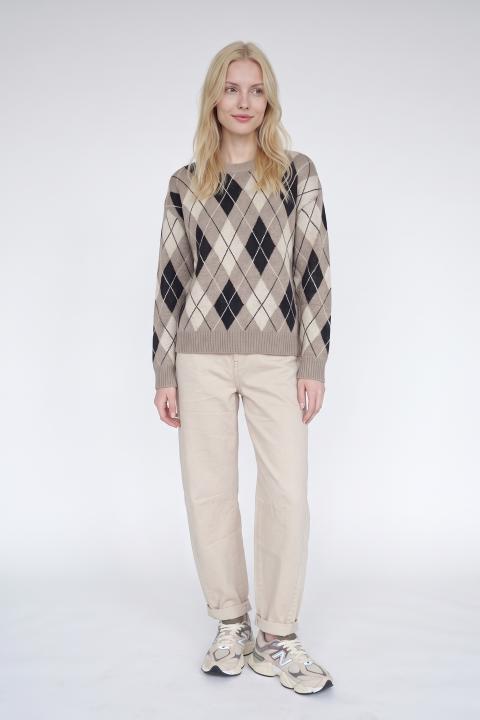 Maglia rombi beige - Autunno - Inverno 2027 | Brend