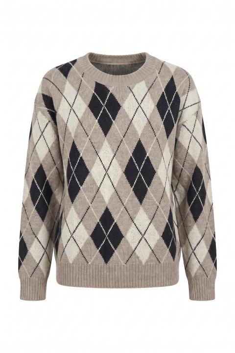 Maglia rombi beige - Autunno - Inverno 2027 | Brend