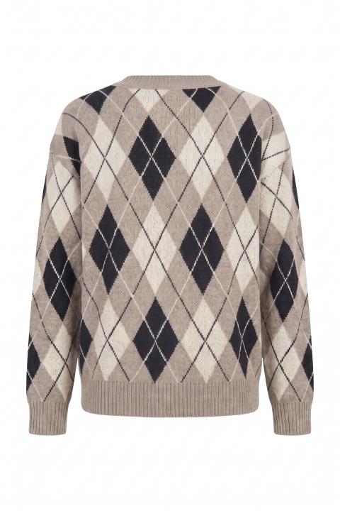 Maglia rombi beige - Autunno - Inverno 2027 | Brend