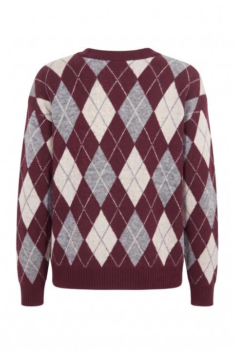 Maglia rombi burgundy - Autunno - Inverno 2027 | Brend