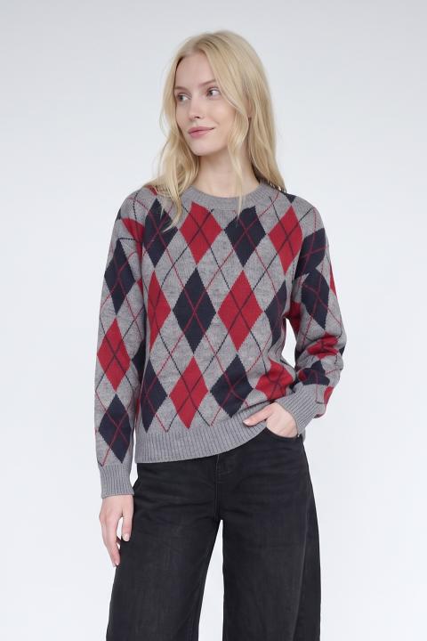 Maglia rombi grigio - Autunno - Inverno 2027 | Brend