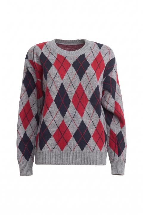 Maglia rombi grigio - Autunno - Inverno 2027 | Brend