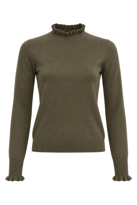 Maglia collo e polsini rouches militare - Autunno - Inverno 2027 | Brend