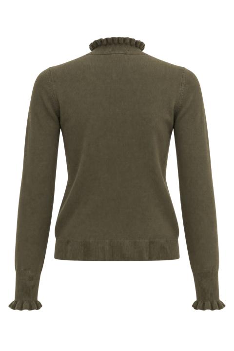 Maglia collo e polsini rouches militare - Autunno - Inverno 2027 | Brend