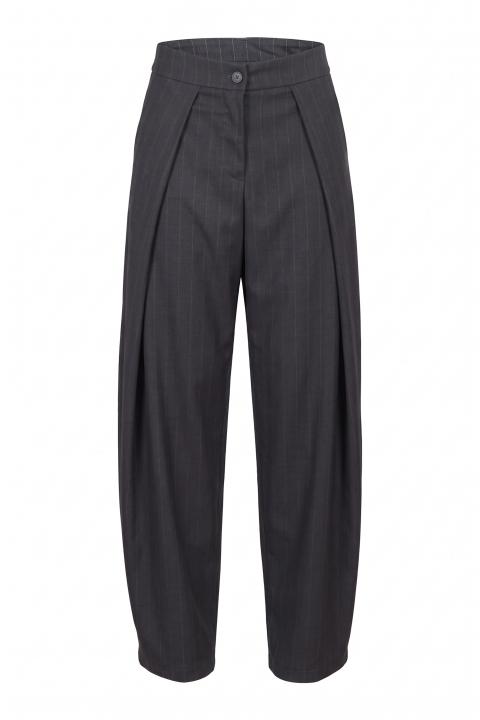 Pantalone piega gessatao antracite - Autunno - Inverno 2027 | Brend