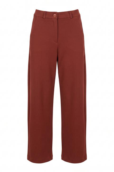 Pantalone gamba dritta punto Milano coccio - Autunno - Inverno 2027 | Brend
