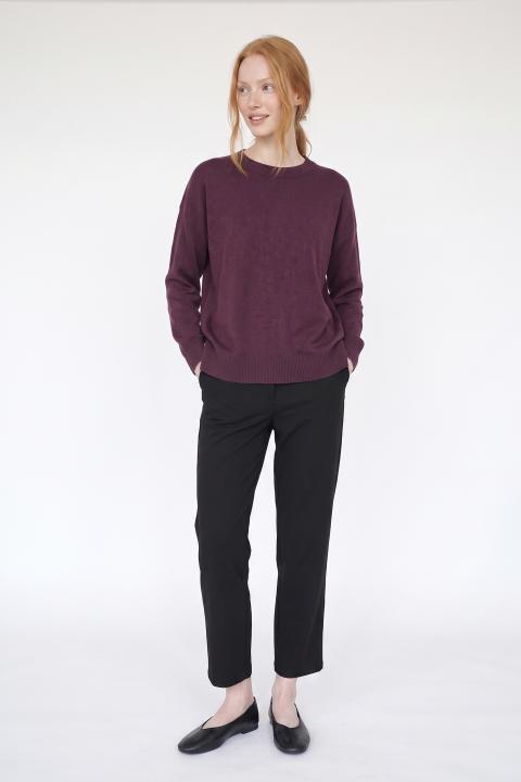 Pantalone gamba dritta punto Milano nero - Autunno - Inverno 2027 | Brend