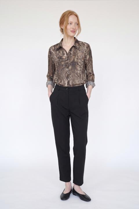 Pantalone baggy punto Milano nero - Autunno - Inverno 2027 | Brend