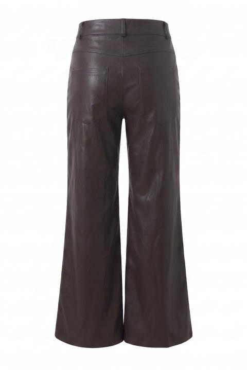 Pantalone palazzo effetto pelle moro - Autunno - Inverno 2027 | Brend