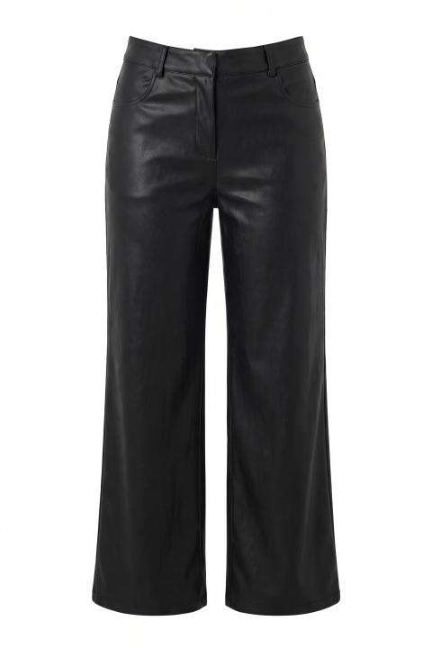 Pantalone palazzo effetto pelle nero - Autunno - Inverno 2027 | Brend