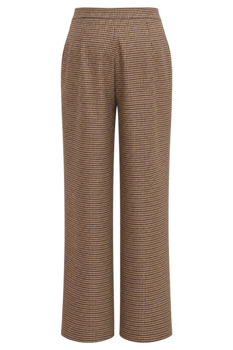 Pantalone pieghe check beige/nero - Autunno - Inverno 2027 | Brend