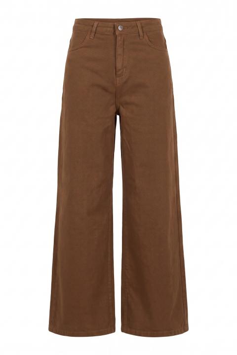 Pantalone palazzo denim castagna - Autunno - Inverno 2027 | Brend