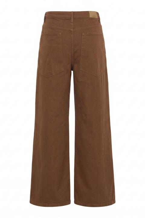 Pantalone palazzo denim castagna - Autunno - Inverno 2027 | Brend
