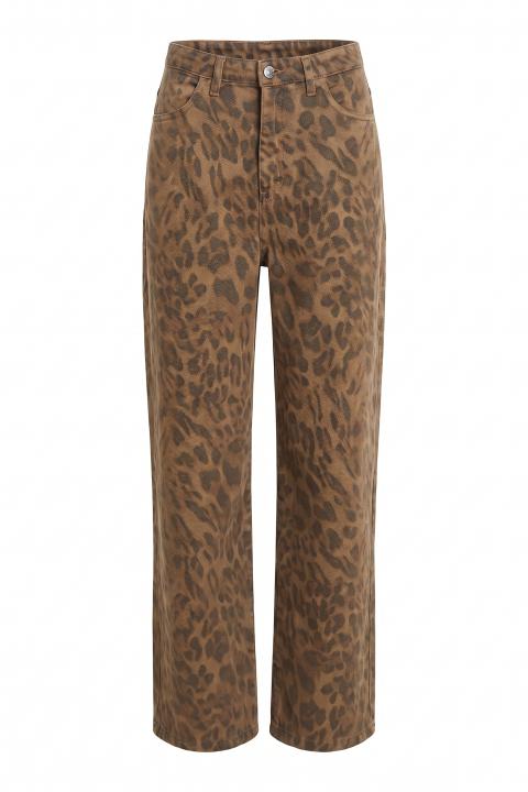 Pantalone palazzo animalier animalier beige - Autunno - Inverno 2027 | Brend