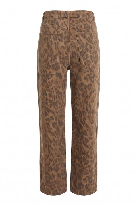 Pantalone palazzo animalier animalier beige - Autunno - Inverno 2027 | Brend