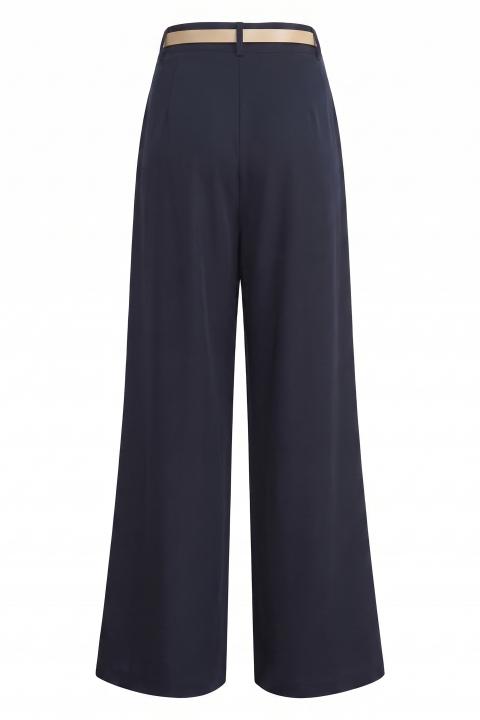 Pantalone palazzo pinces blu - Autunno - Inverno 2027 | Brend
